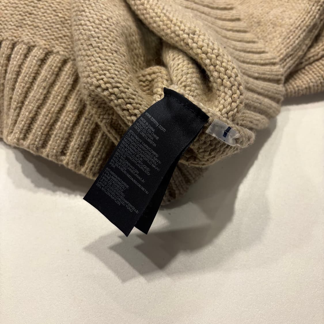 [M] 타미힐피거 패턴 하프넥 울 니트 스웨터 집업 D590 상품이미지7