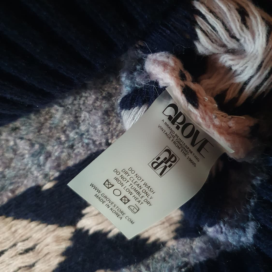 그로브 아가일 파일 베스트 니트조끼 상품이미지4