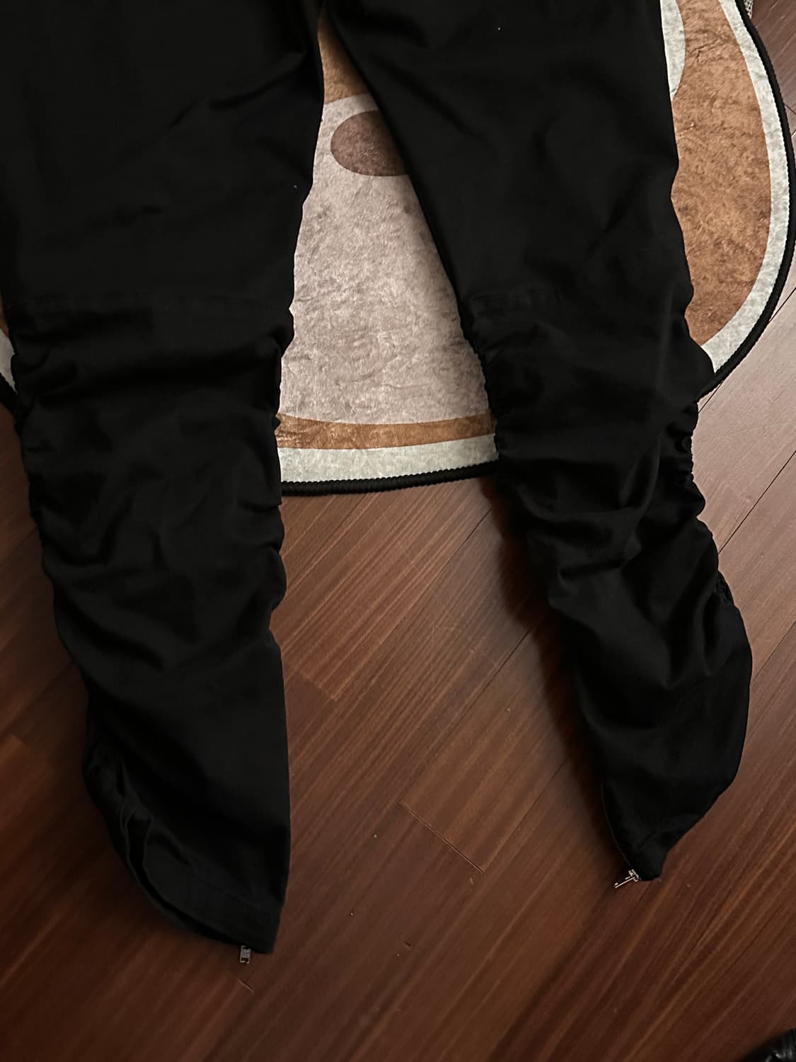 릭오웬스 핏 블랙 링클 트레이닝 바지 상품이미지3