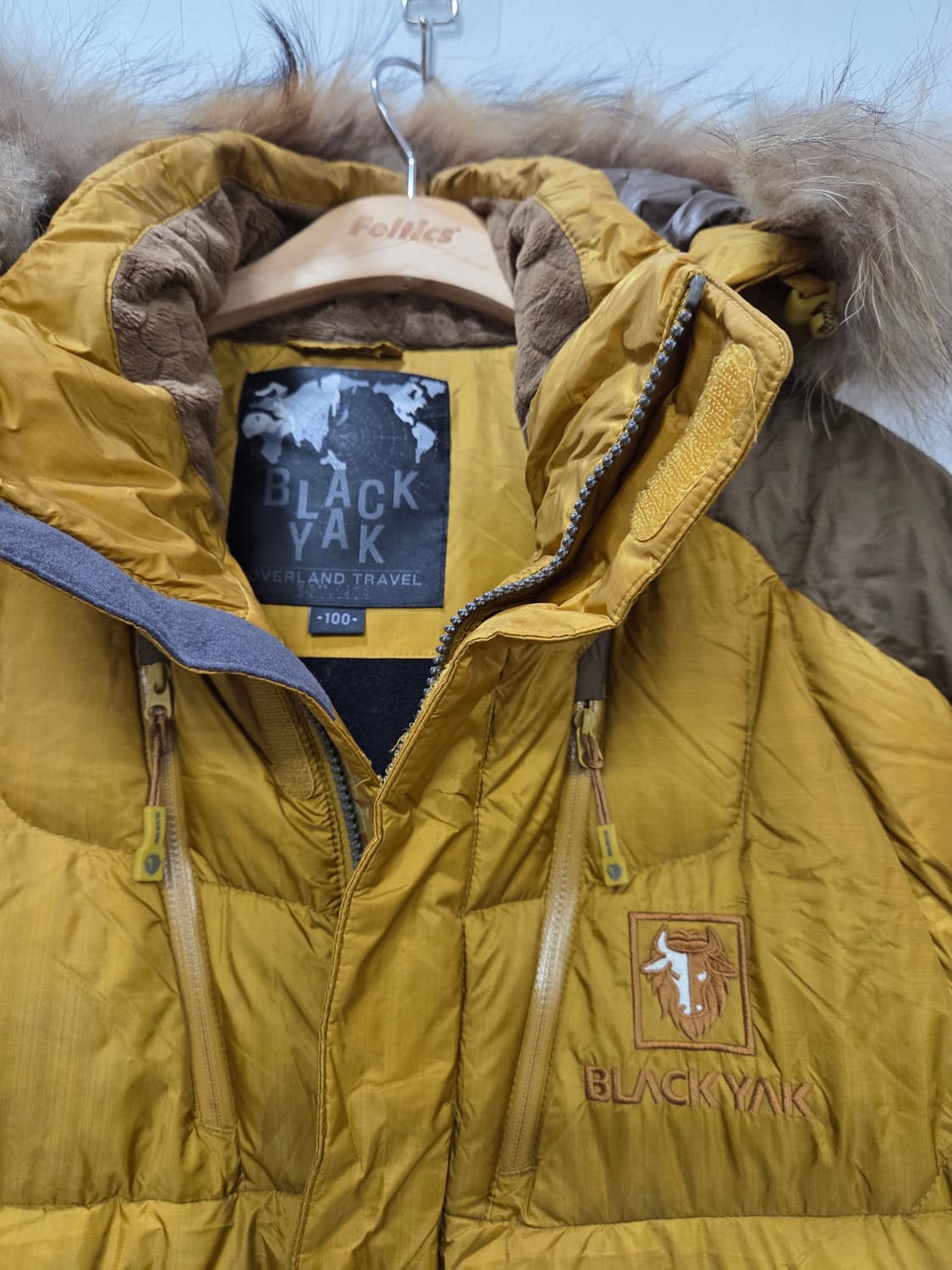 블랙야크 머스타드/카키배색  구스다운 패딩 100 상품이미지2