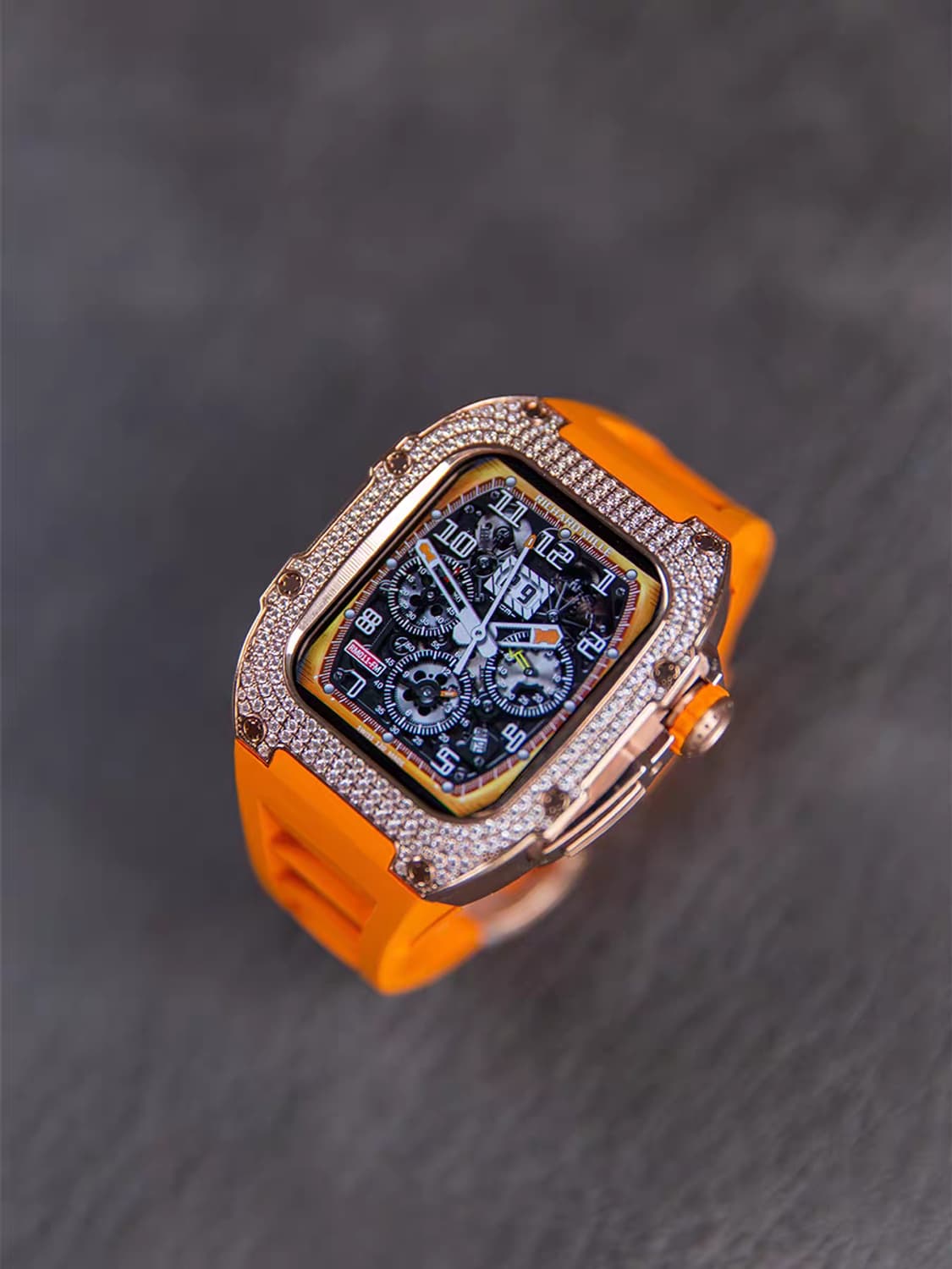 아이스아웃 다이아몬드 리차드밀 스타일 애플워치 스트랩 상품이미지1