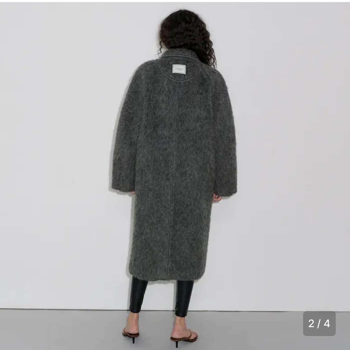 오버듀플레어 헤어리 발마칸 코트 그레이 상품이미지2
