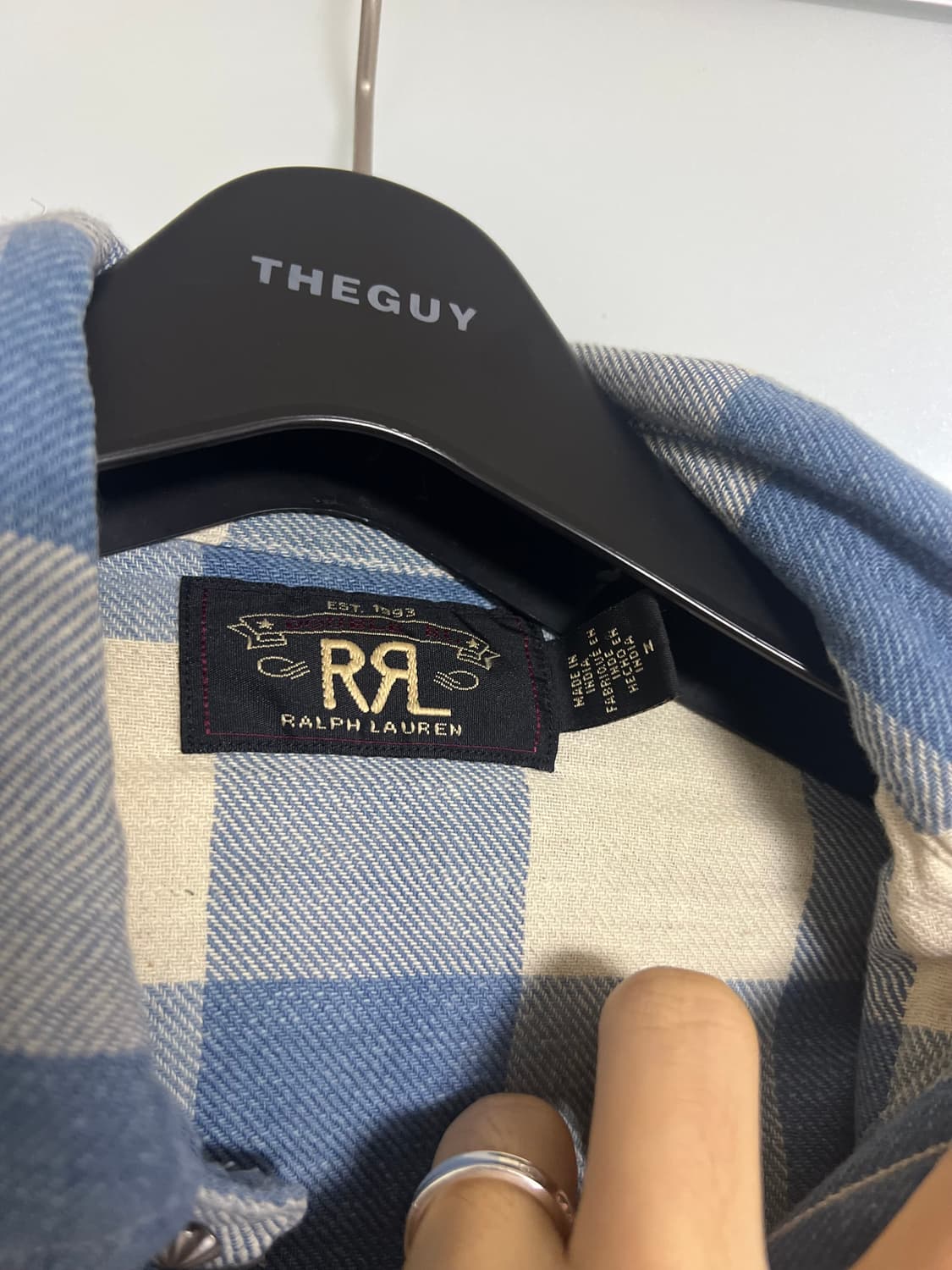 RRL 슬림핏 플래드 트윌 웨스턴 셔츠 M사이즈 판매 상품이미지9