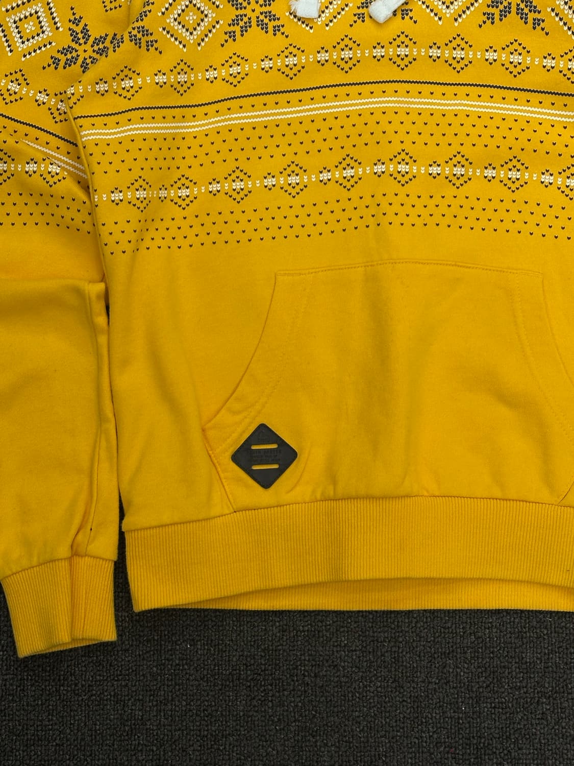 M)EVISU 빈티지 여성 패턴 옐로우 후디 상품이미지4