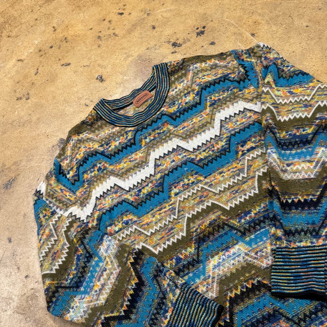 [정품] 미쏘니 멀티컬러 패턴 니트 스웨터 b19 상품이미지1