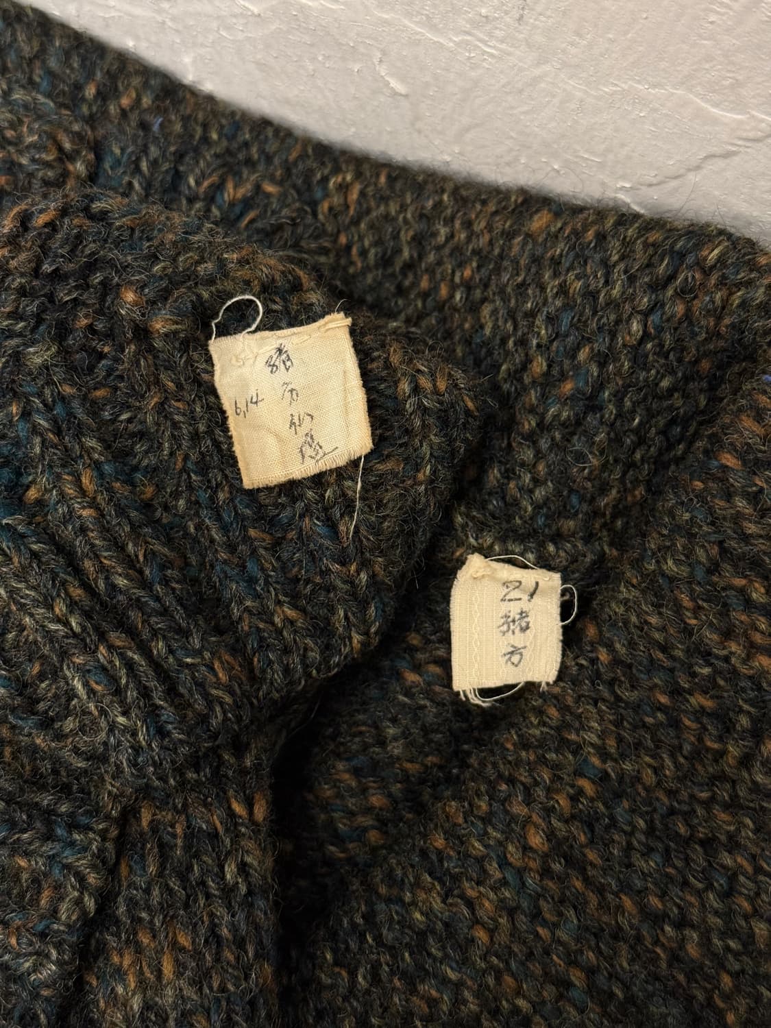 80-90s Vintage Wool Shawl Collar Knit Ca 상품이미지7