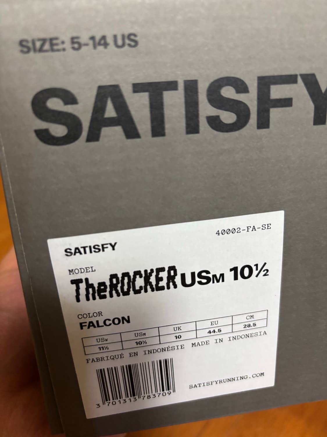 새티스파이 더라커 285 팔콘 us10.5 새상품 상품이미지4