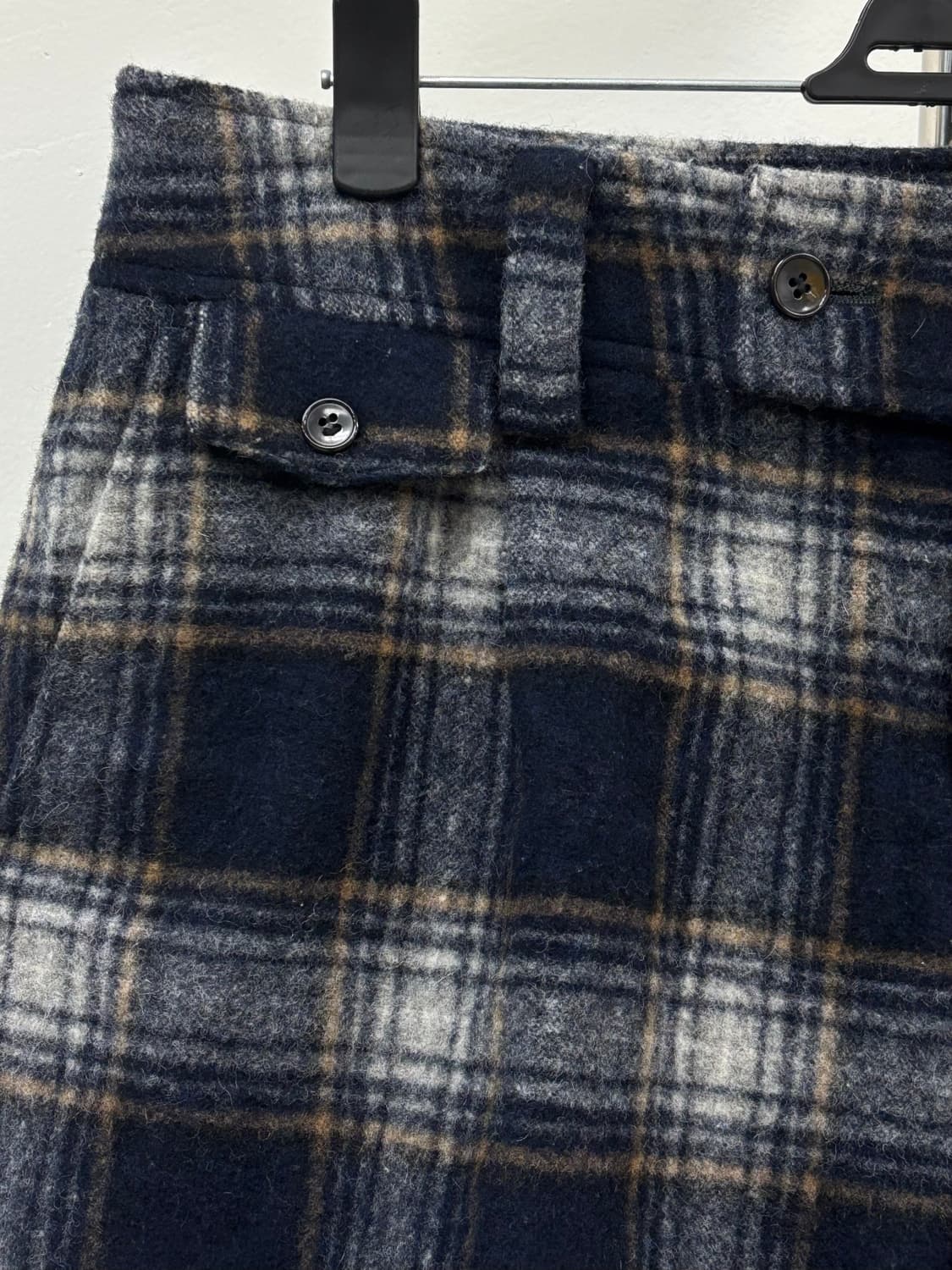 빈티지 울70% 체크 쇼츠 상품이미지6