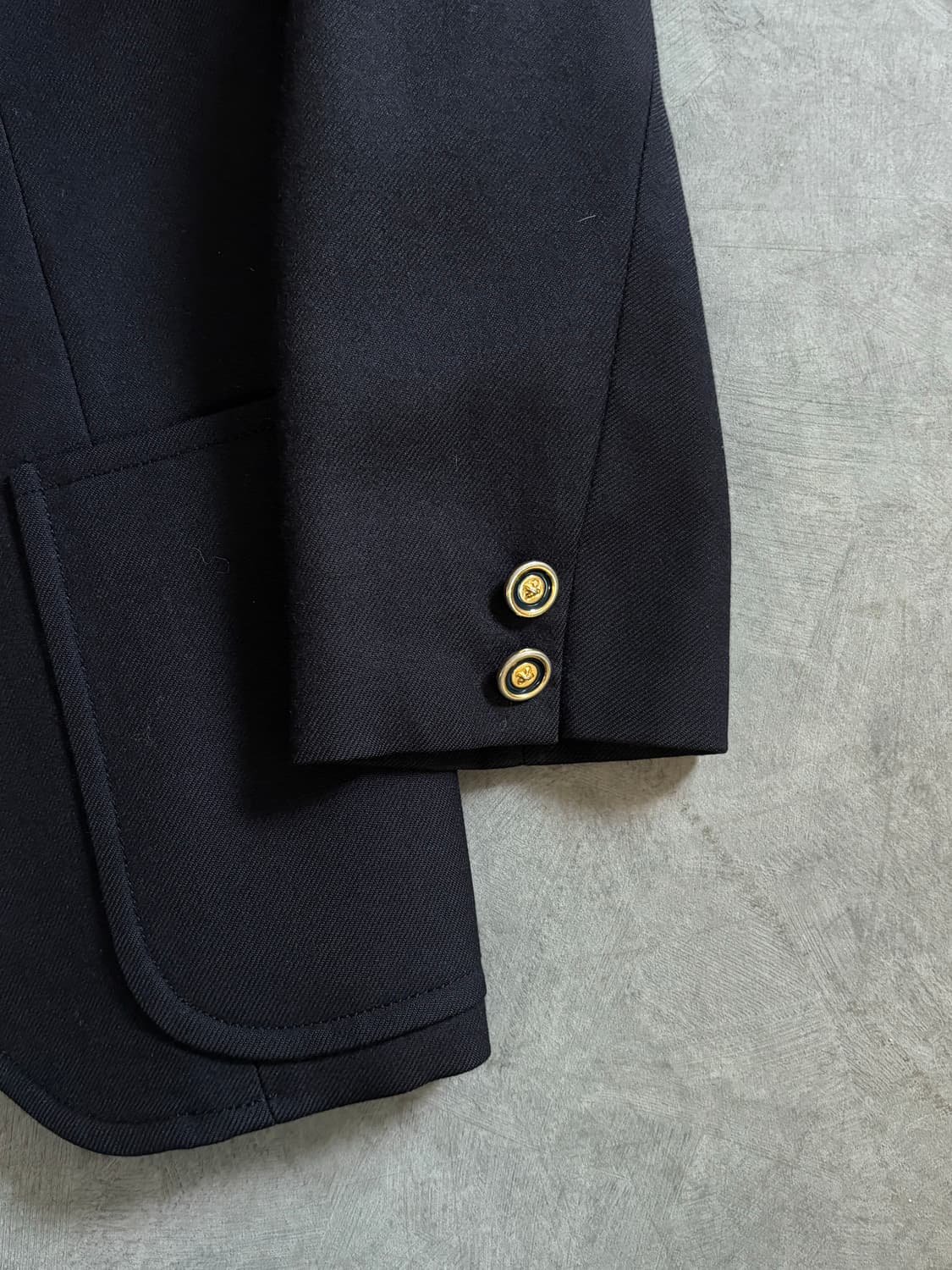 Celine 올드 셀린 네이비 와펜 로고 블레이저 상품이미지5