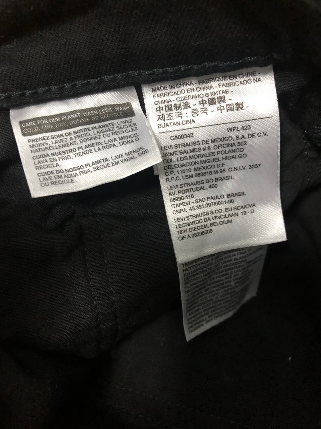 리바이스 502 스트레이트핏 블랙 데님팬츠 블랙진 30 상품이미지7
