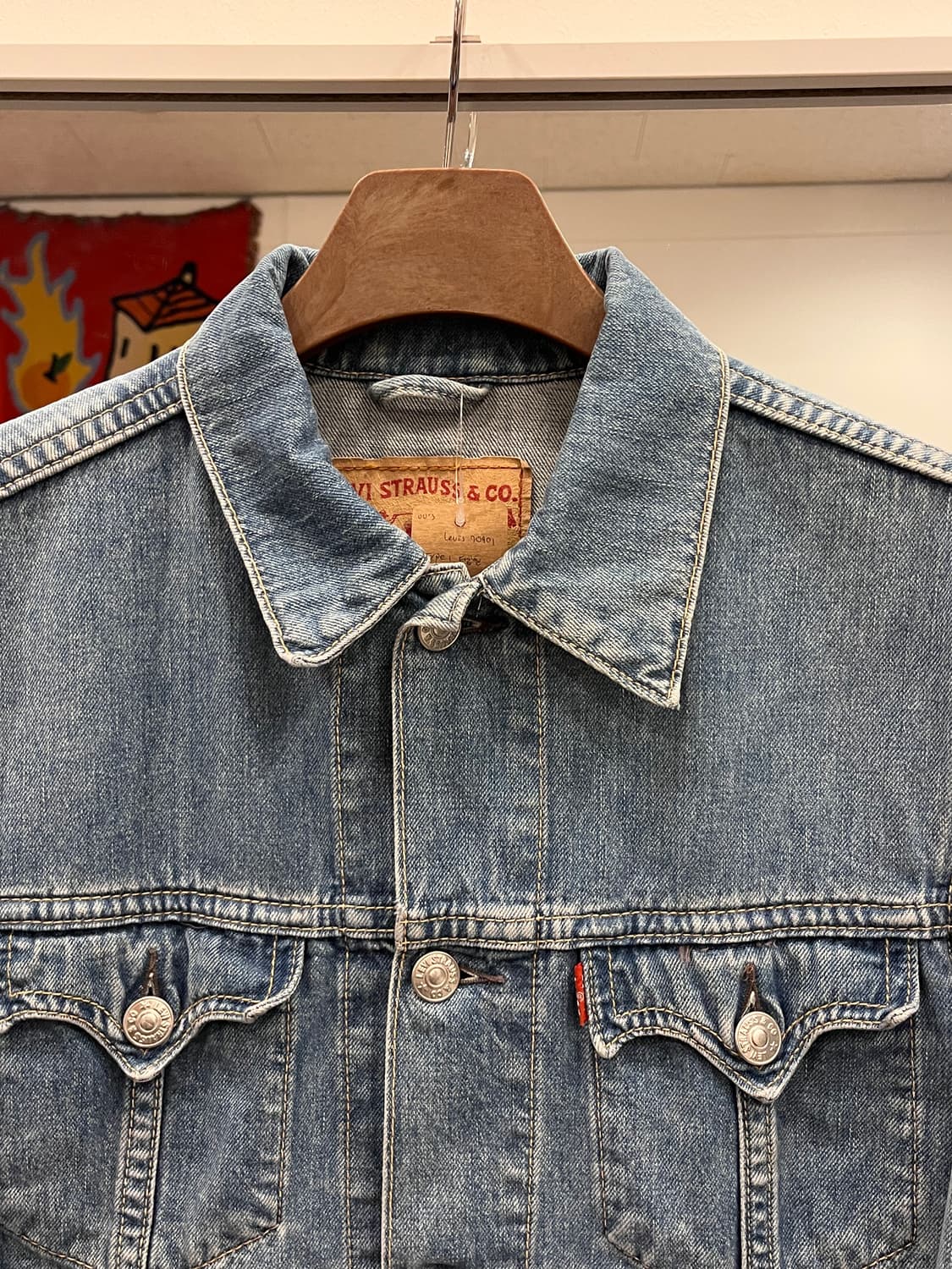 00s Levis 리바이스 70901 Type1 타입원 데님 트러커 자켓 상품이미지2