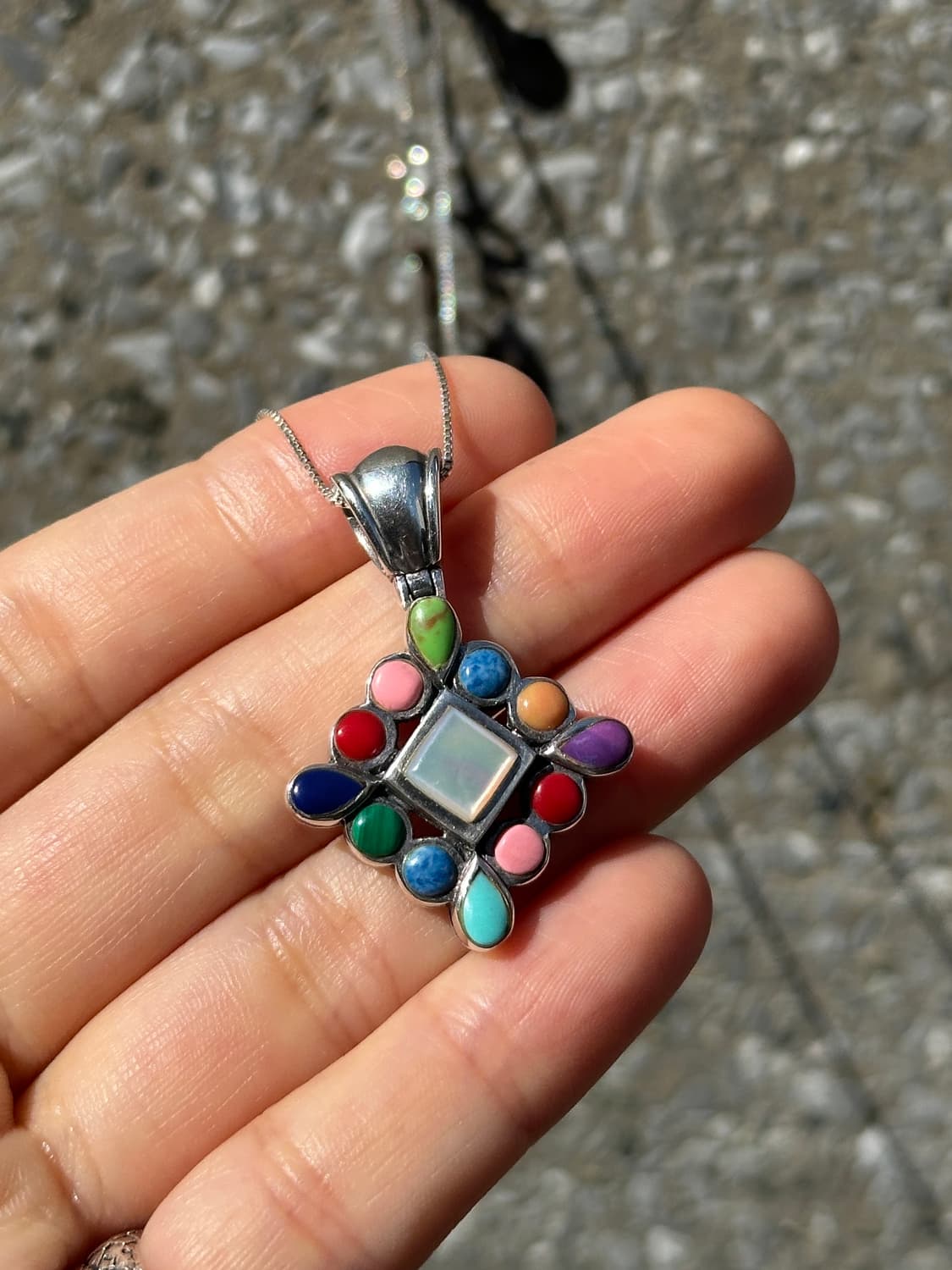 Vintage Multi-Gemstone Ethnic Rhombus 92 상품이미지1