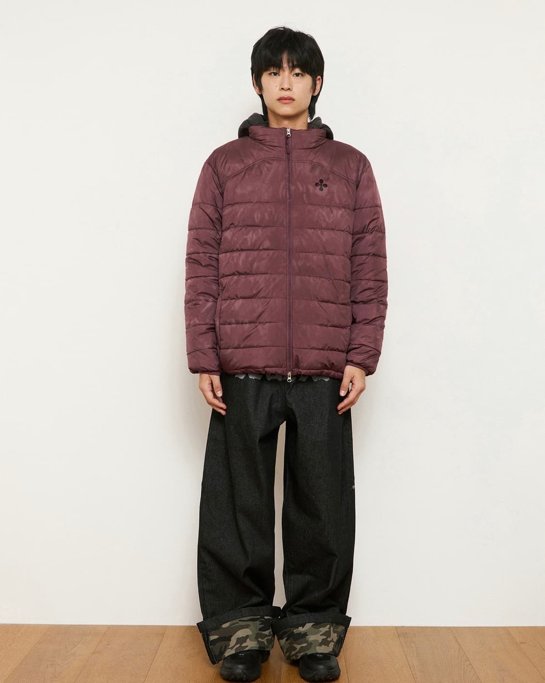 Kaifai Lumpy Puffer Jacket (Burgundy) 상품이미지4