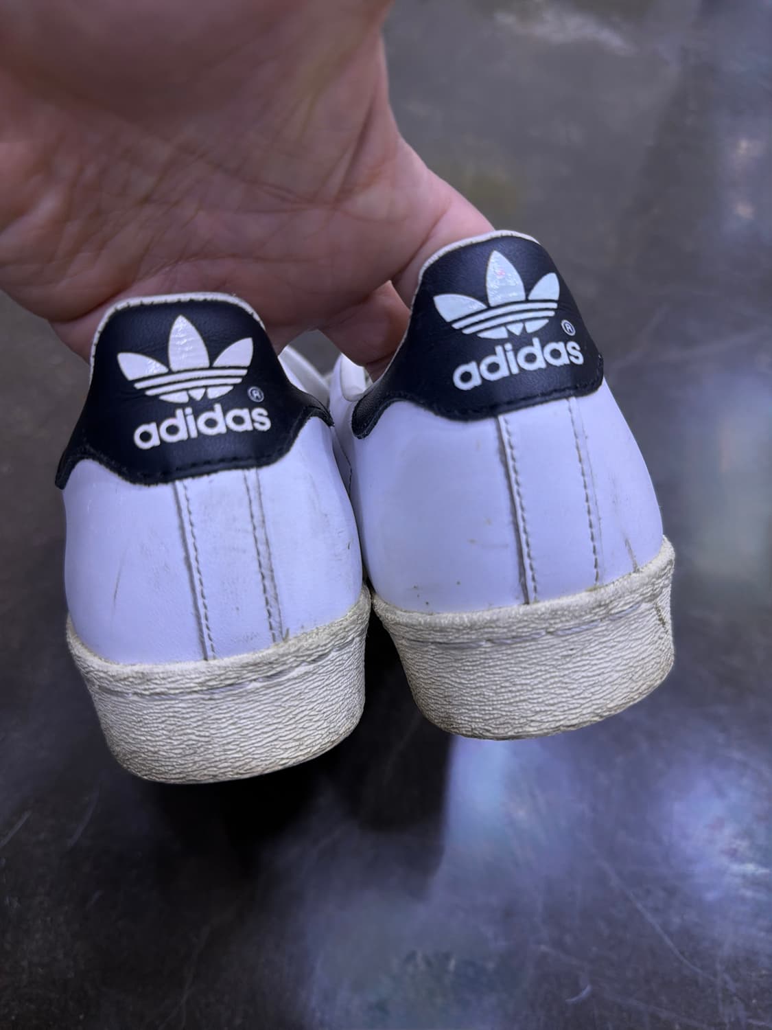 아디다스 80's 슈퍼스타 빈티지 화이트 블랙 스니커즈 260 상품이미지7