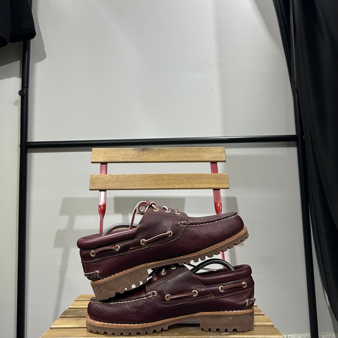 270) 팀버랜드 보트화 남성 남자 구두 보트 3 아이 버건디 상품이미지7