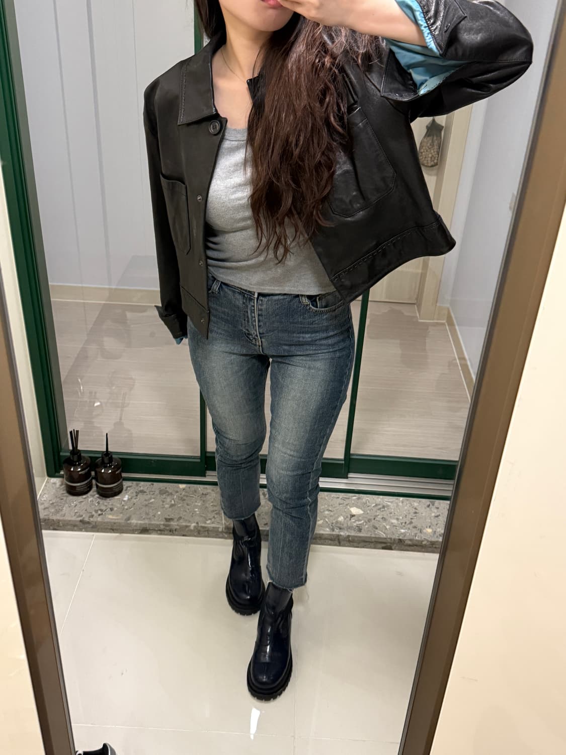 더일마 리얼레더 가죽자켓 블랙 상품이미지2