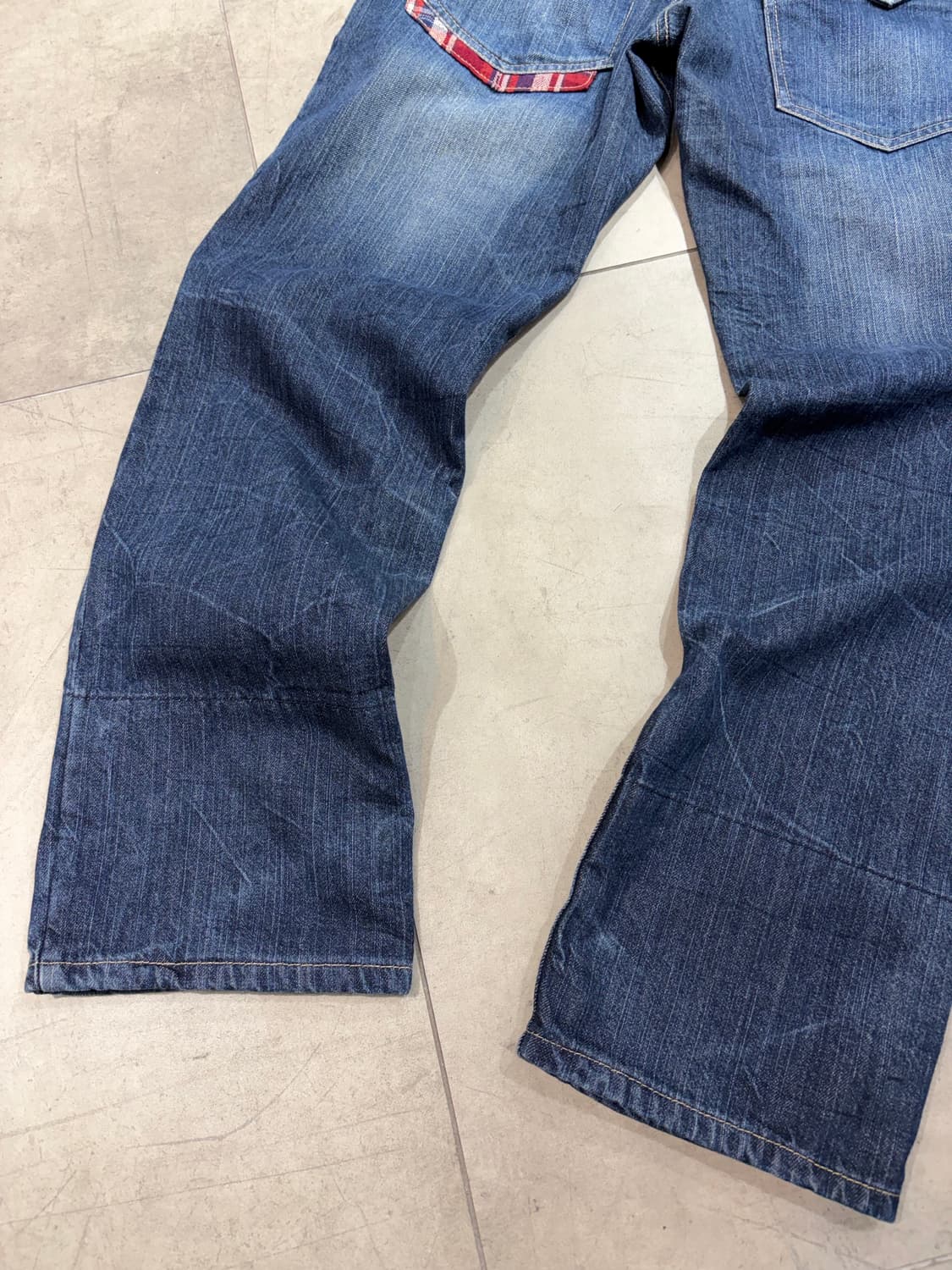 펑크 레이어드 데님 팬츠 상품이미지3