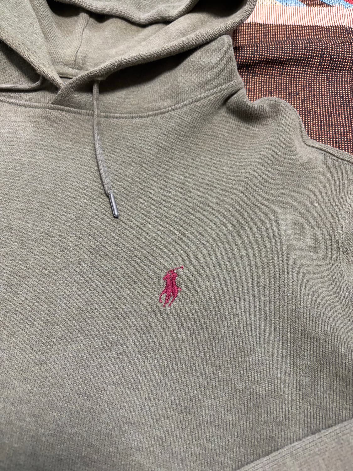 L) 폴로 랄프로렌 팔꿈치 패치 후드티 카키 상품이미지4