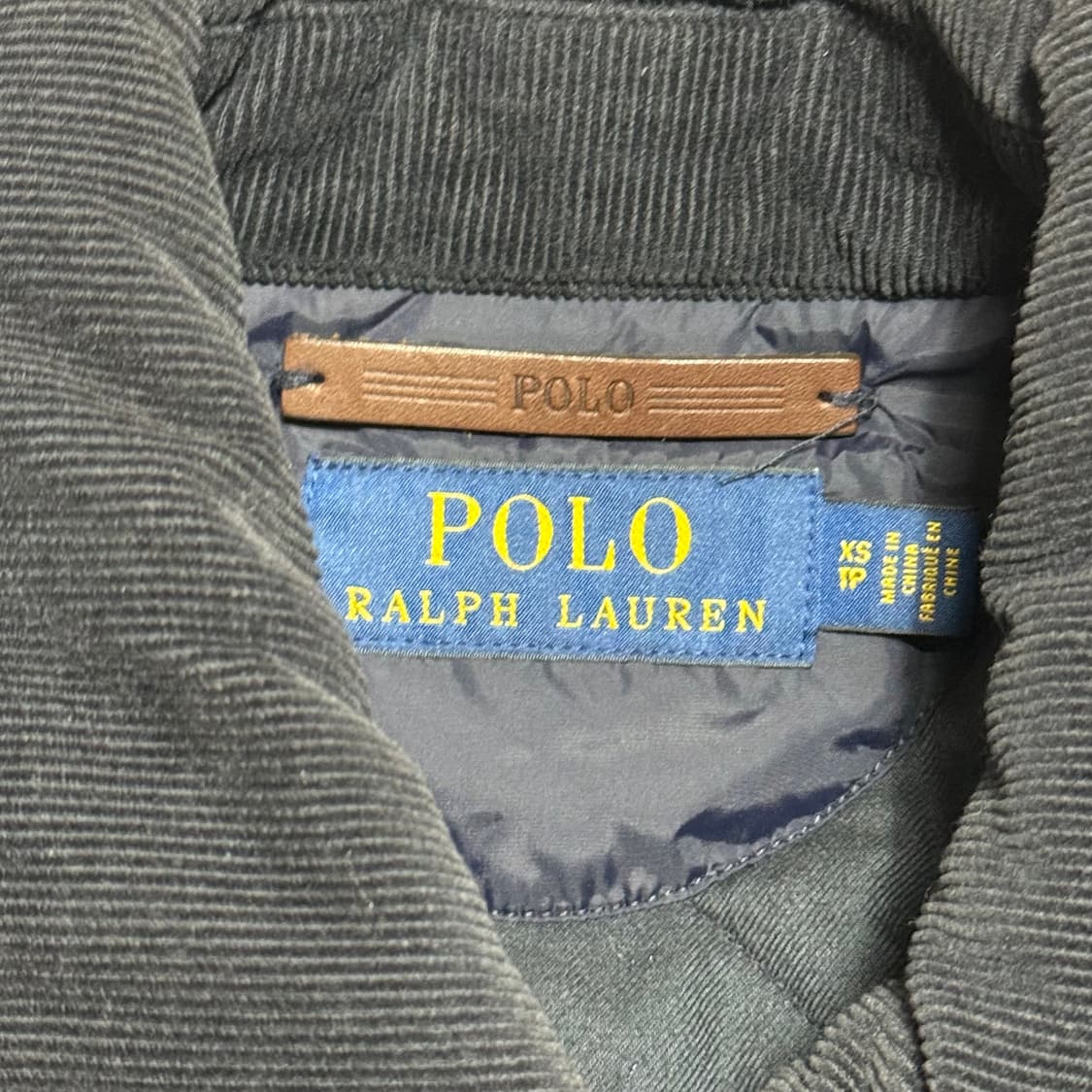 XS 폴로랄프로렌 코듀로이 카라 다이아 퀼팅자켓 상품이미지4