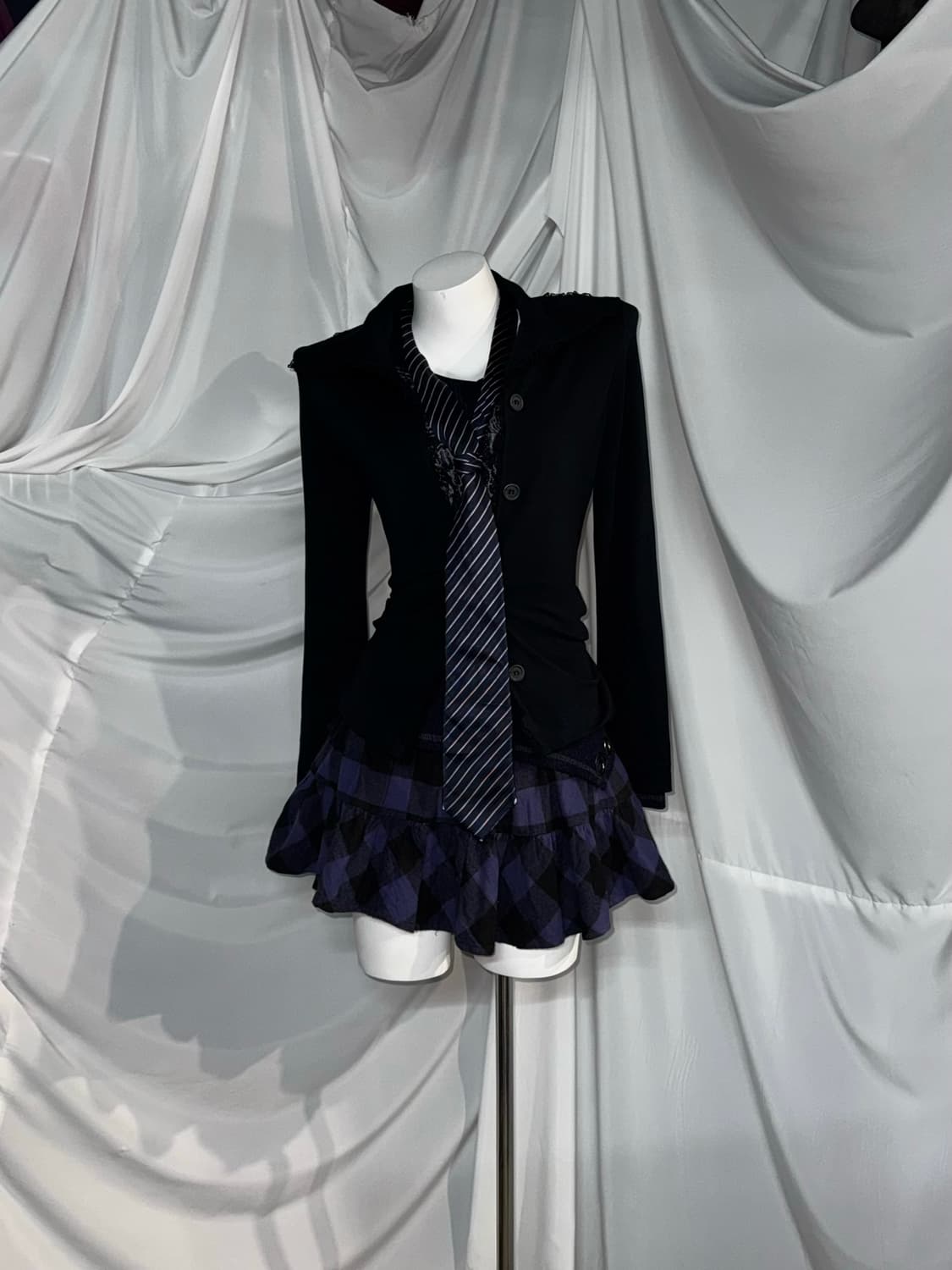 오즈크로스 레이어드 데일리 네이비 펑크프레피 코디세트 상품이미지8