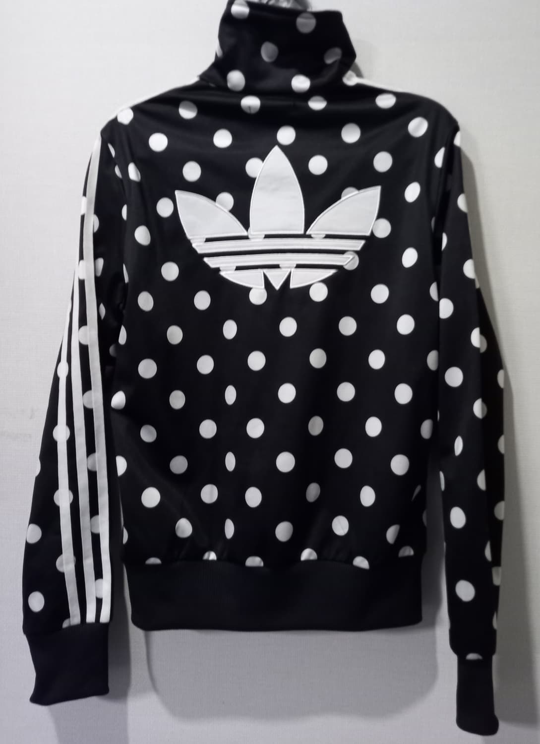 아디다스 파이어버드 블랙 도트 땡땡이 여자 트랙탑 저지 져지집업 90/S 상품이미지4