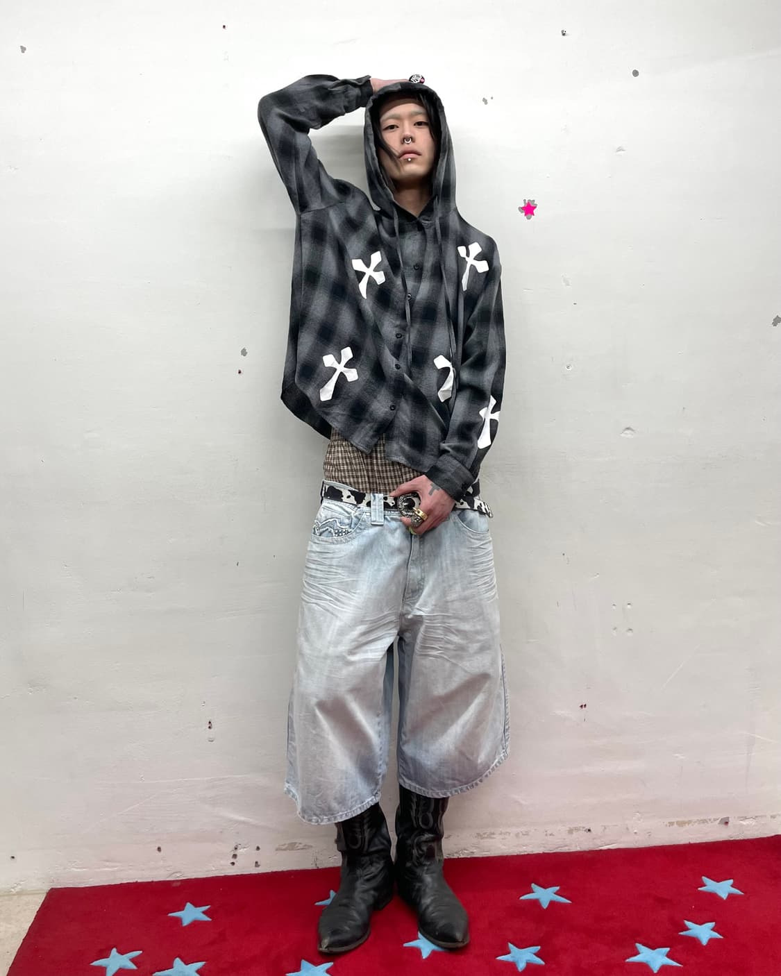 cross-checked hoodie shirt  상품이미지7