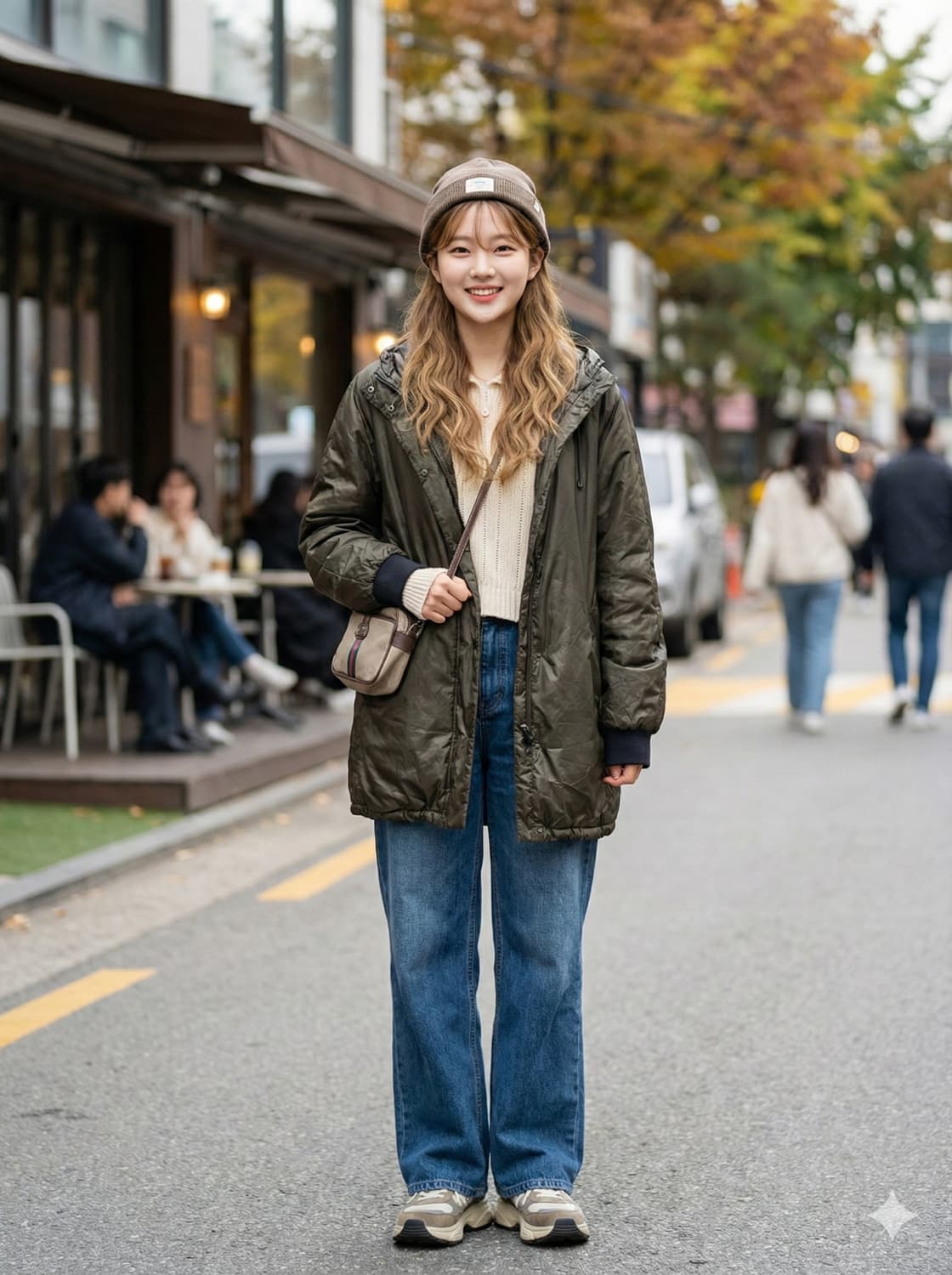 자라 카키색 나일론 롱패딩_L 상품이미지1