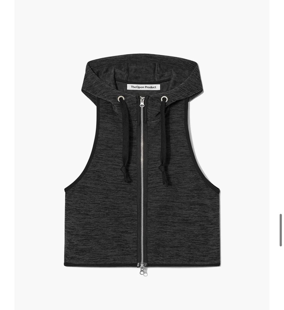 오픈와이와이 플리스 후디 베스트 차콜  상품이미지2