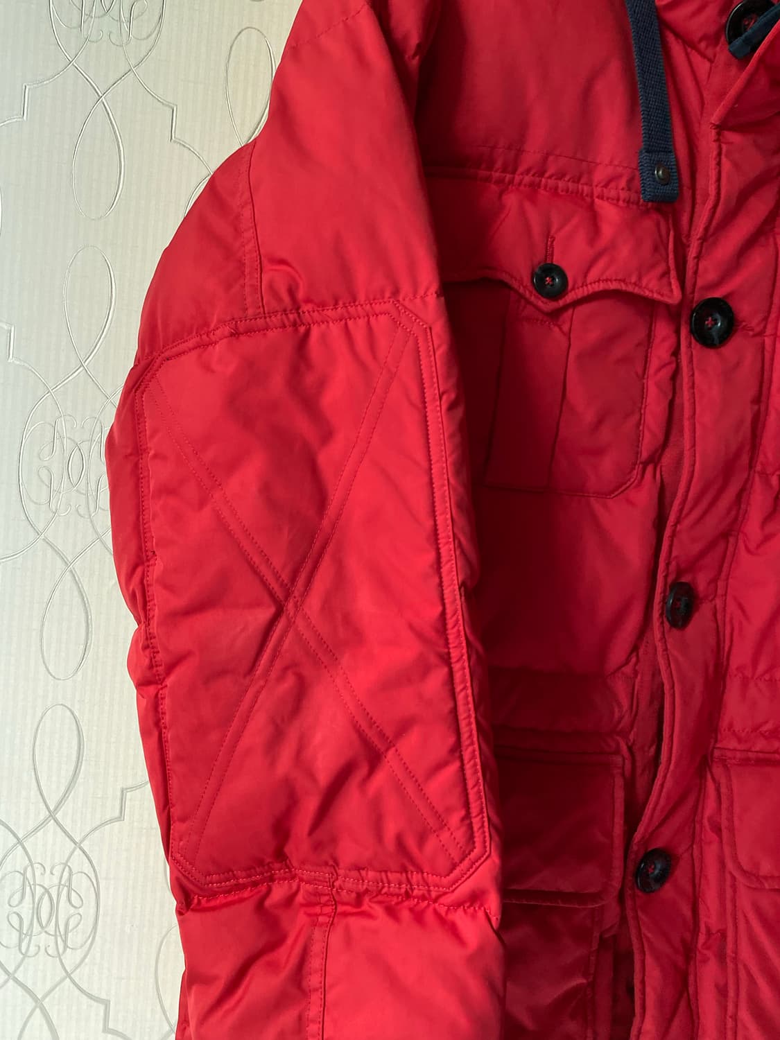 폴로 L&S 패딩 점퍼 레드 M  상품이미지2