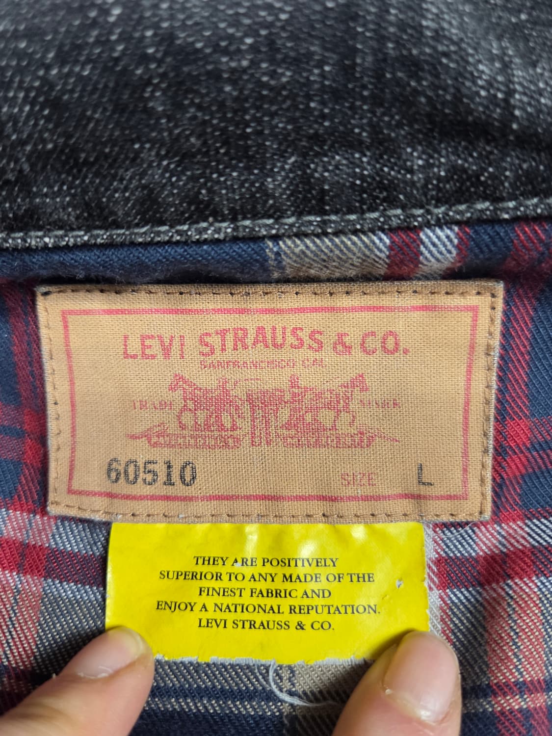 리바이스 60510 흑청 데님 자켓 L 상품이미지6