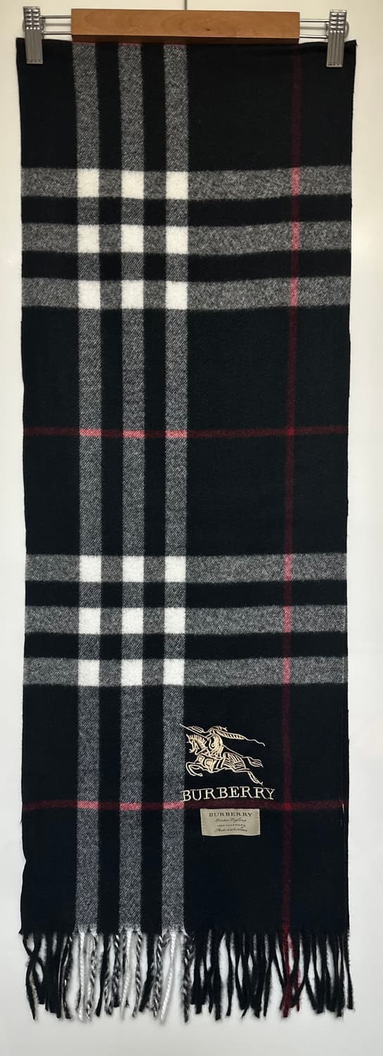 버버리 블랙 캐시미어 머플러 남여공용 상품이미지2
