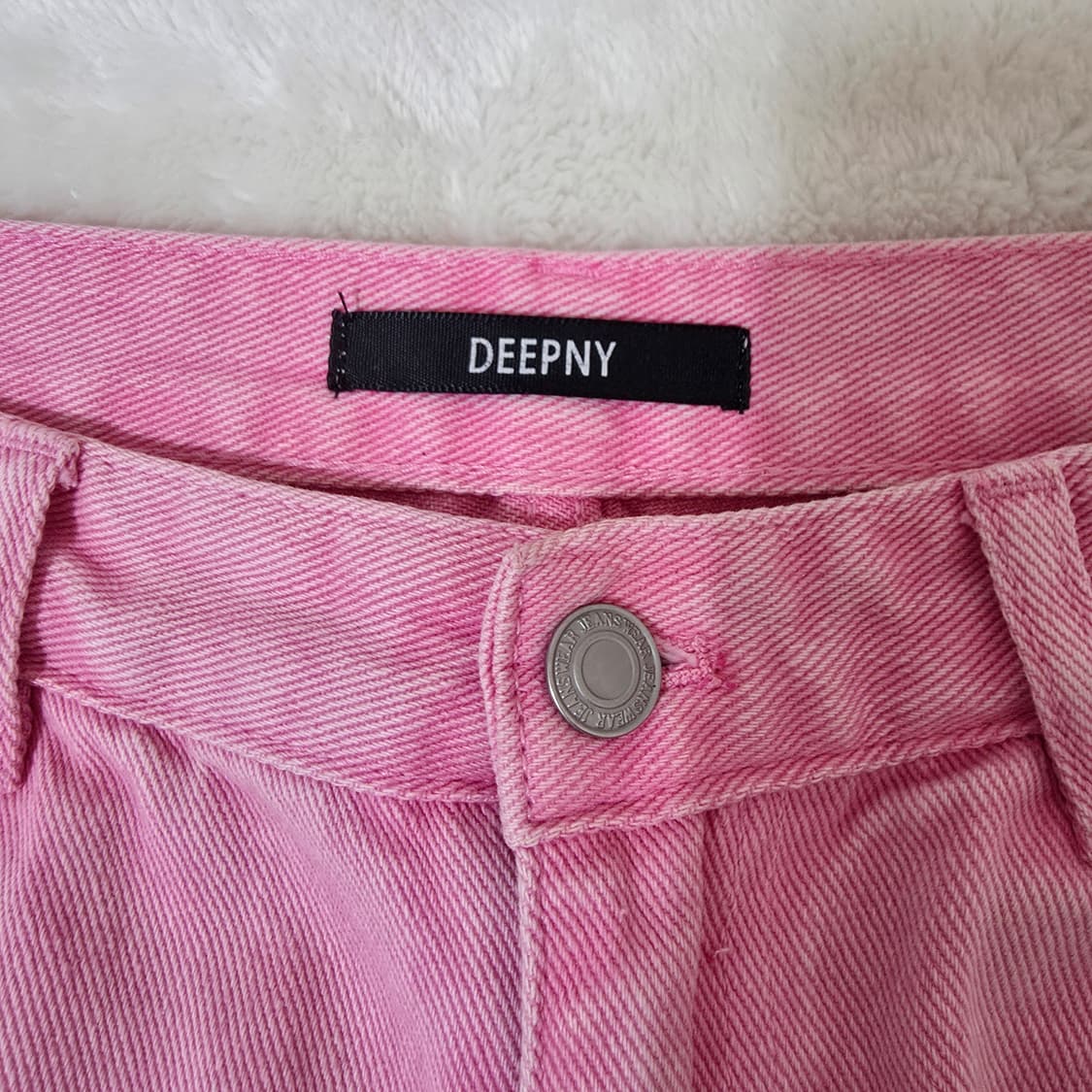 (S)여성 디프니 가먼트다잉 원턱 와이드 데님 팬츠 상품이미지3