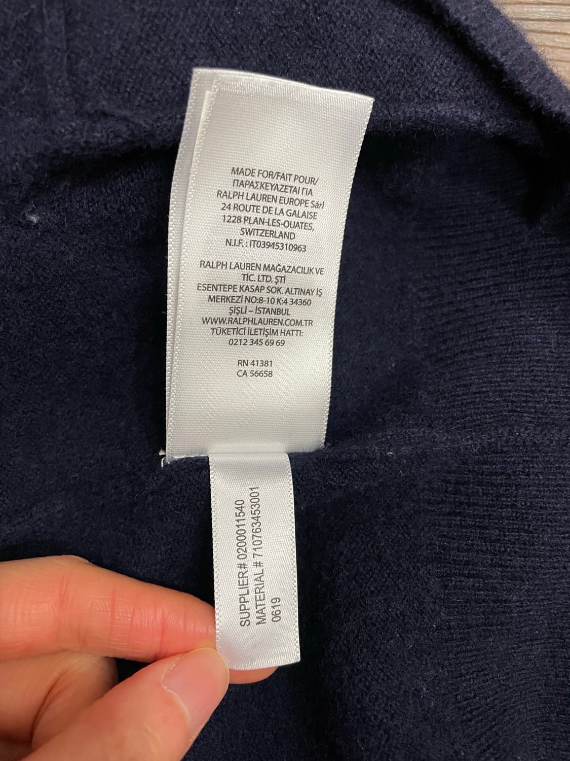 폴로 랄프로렌 베어 메리노울 가디건 네이비 상품이미지9