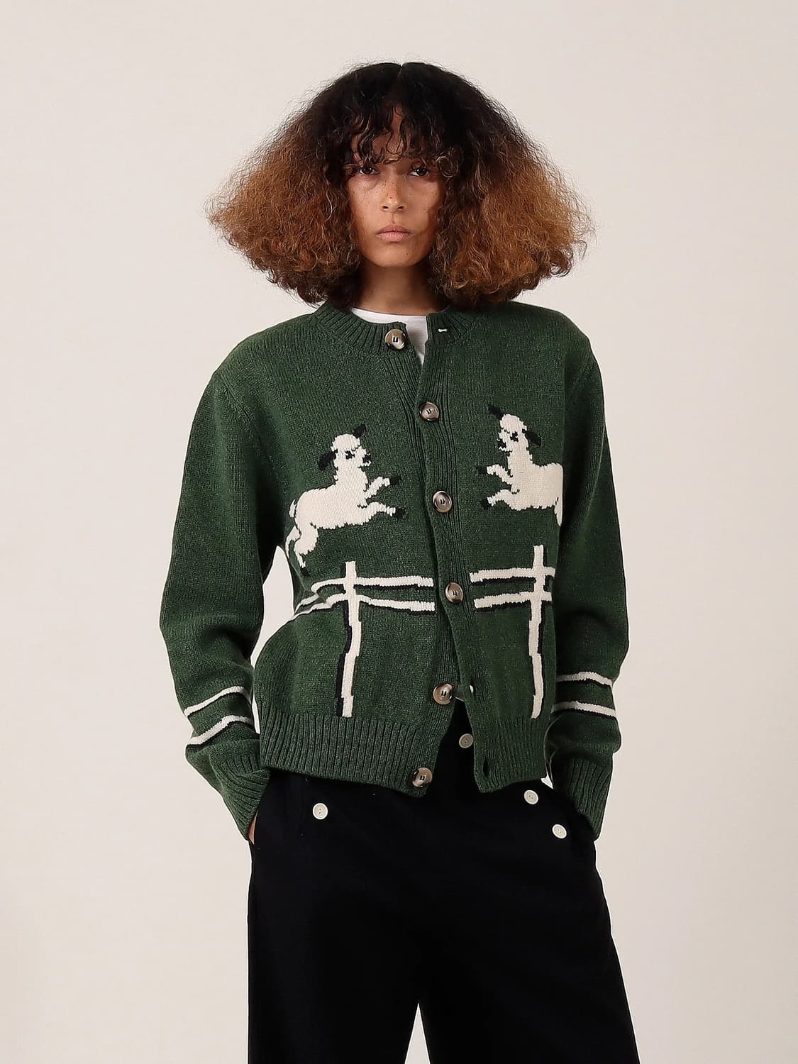 [S,M]S.S 달리 Cyril' Lamb Motif 가디건/그린 상품이미지3