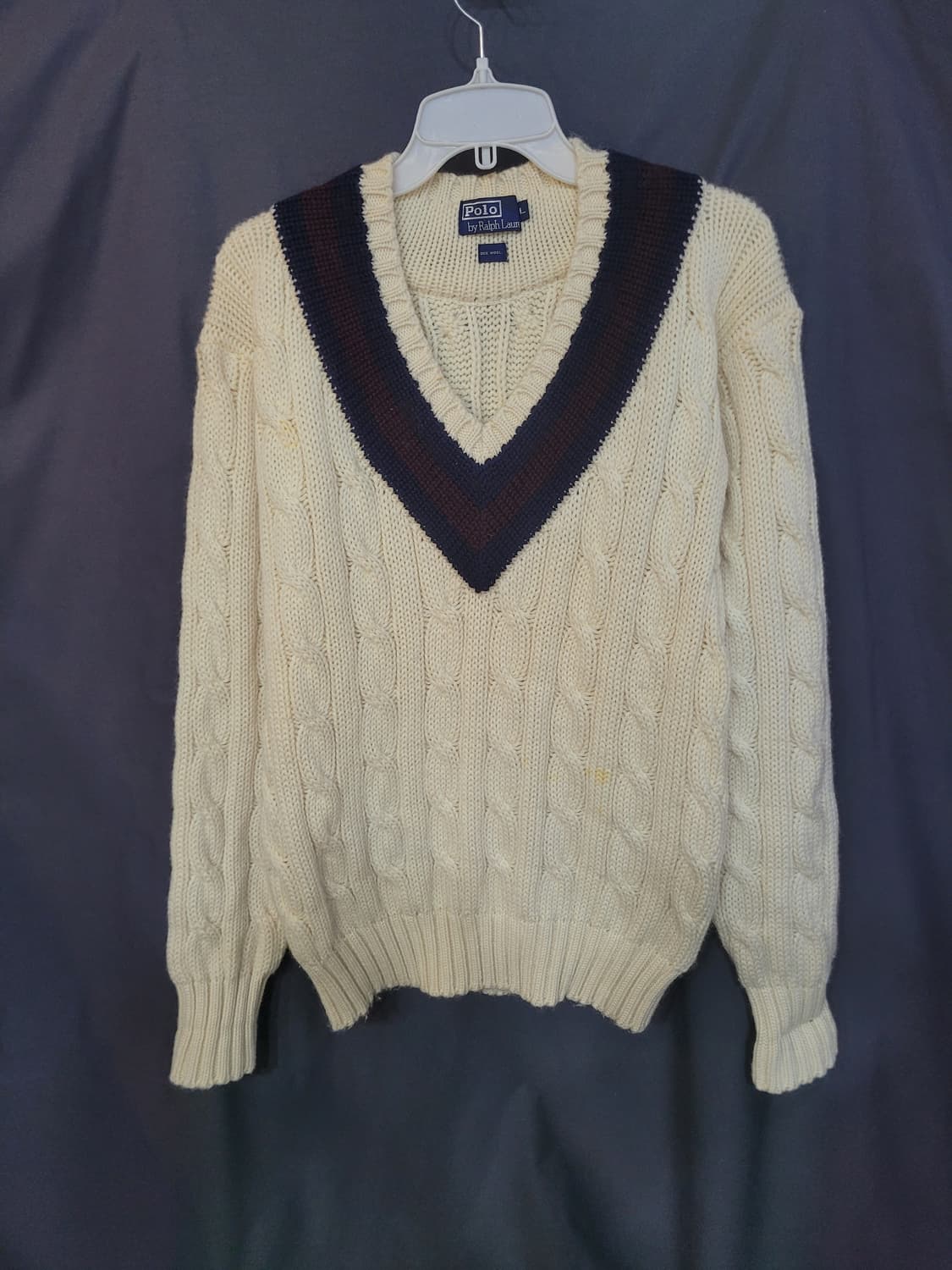 Ralph Lauren 랄프로렌 레트로 빈티지 크라켓 케이블 헤비울 니트 상품이미지7