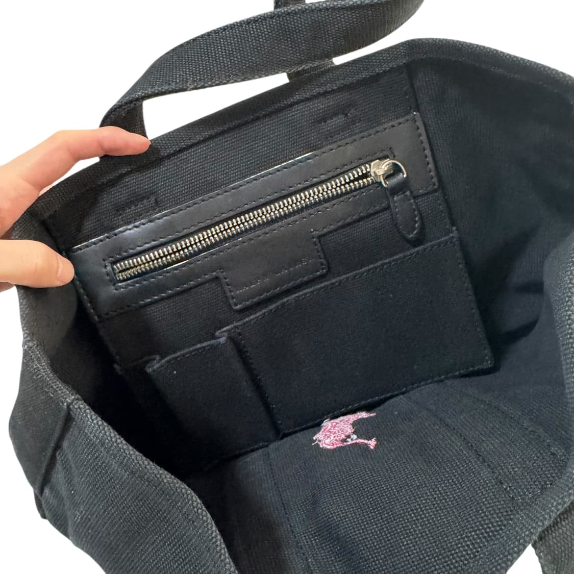 폴로 랄프로렌 캔버스 블랙 빅폴로니 토트백 상품이미지5