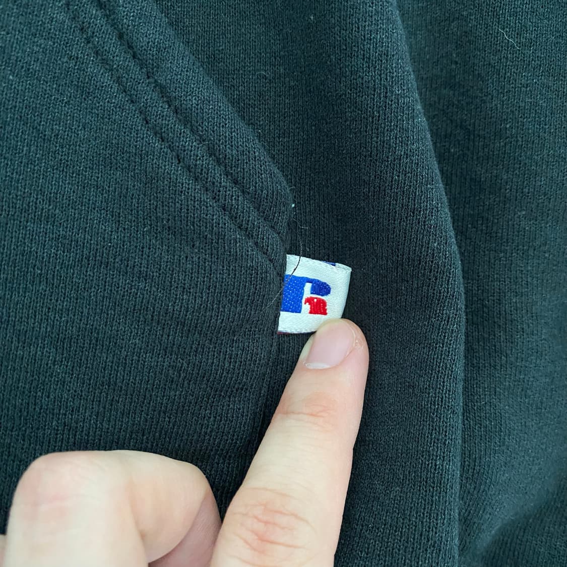 (XL) 90s 빈티지 러셀 후드집업 블랙 상품이미지3