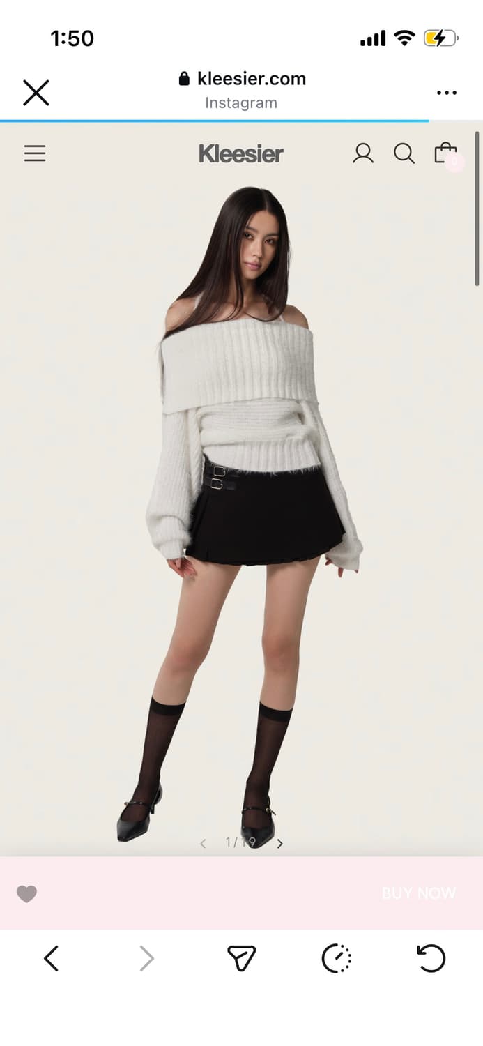 클리시어 오프숄더 니트 상품이미지2