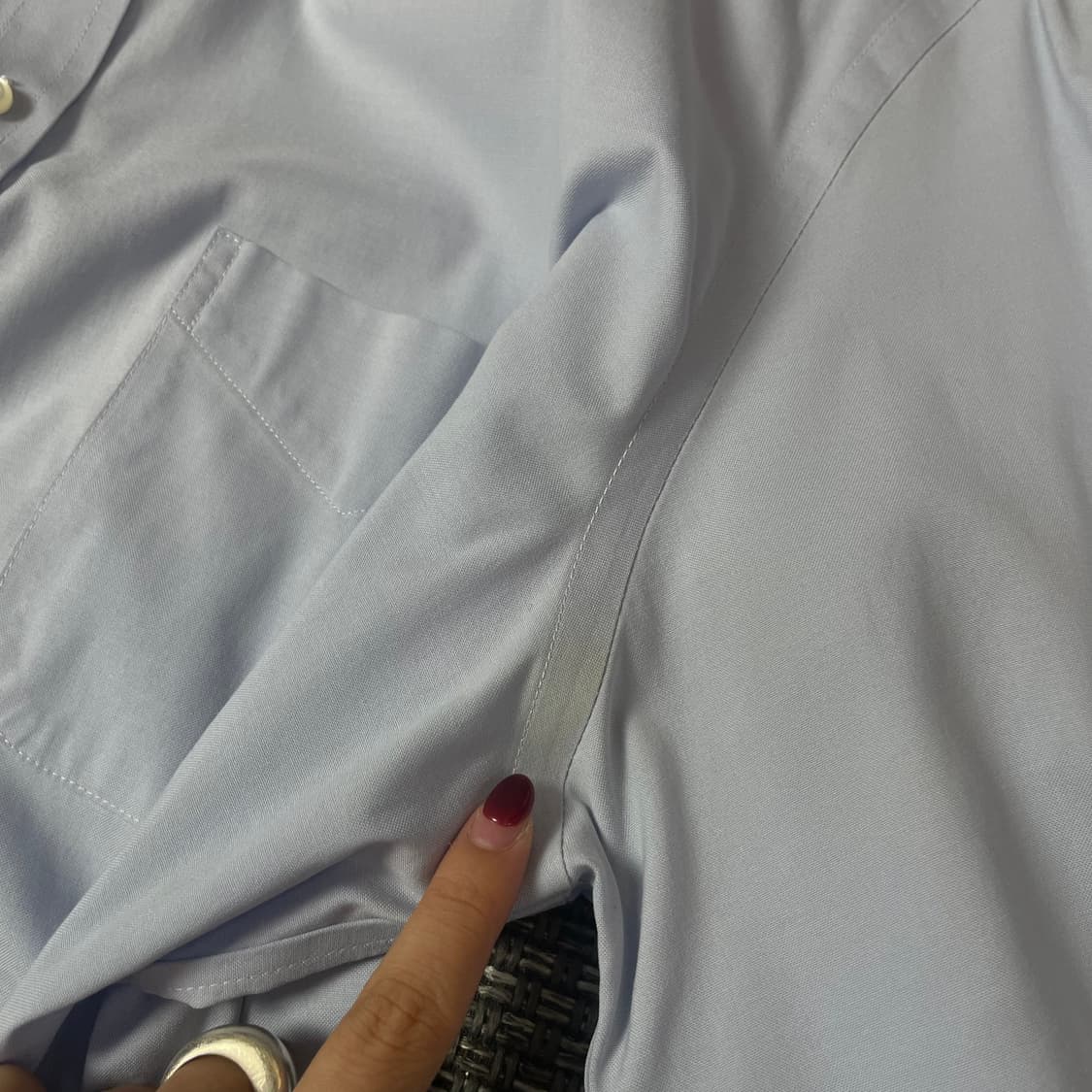 브룩스브라더스 스카이블루 원포켓 밀라노핏 긴팔 셔츠 상품이미지5