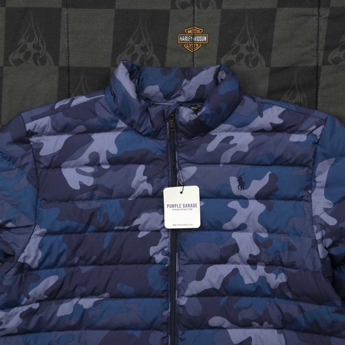 폴로 랄프로렌 블루 카모플라쥬 패딩 L B12 상품이미지2