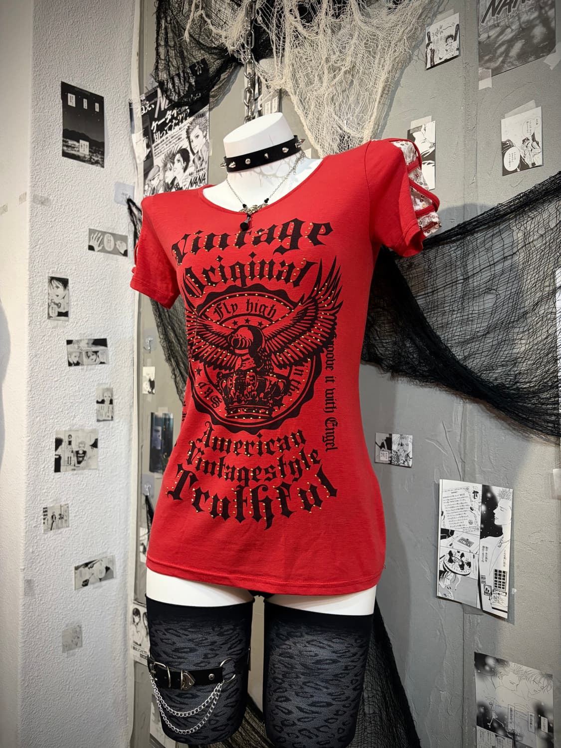 Gothic cubic lettering lace detailsleeve 상품이미지7