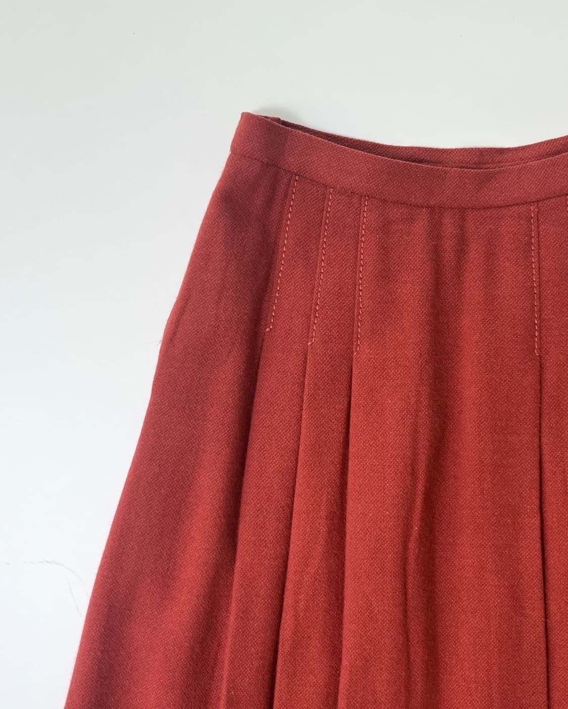 브릭 레드 롱 스커트 상품이미지5