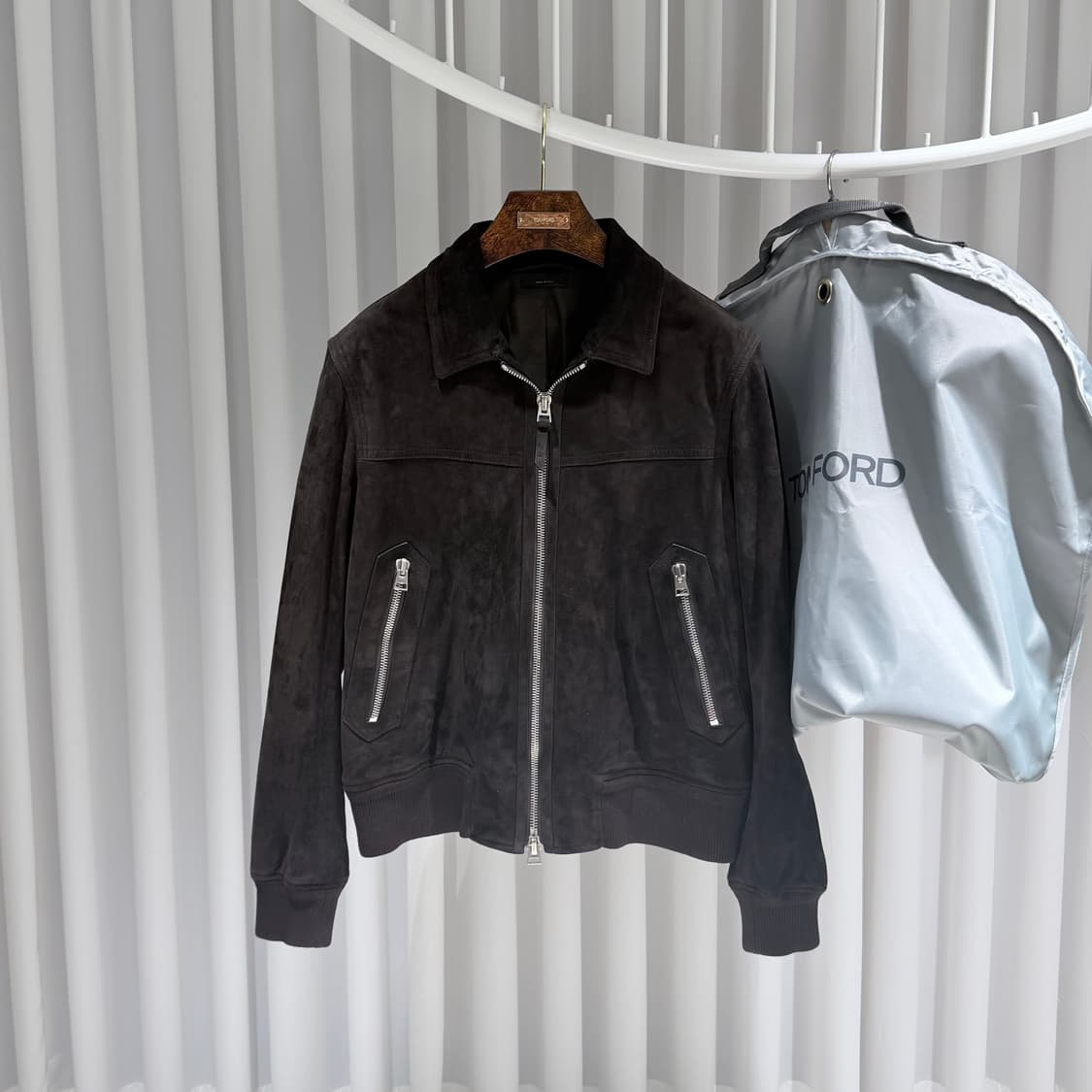 (A/56) / 톰포드 스웨이드 트러커 블루종 자켓 상품이미지1