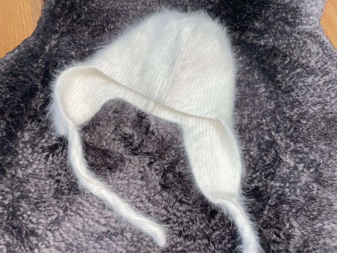 B3shop angora beanie wh 상품이미지1