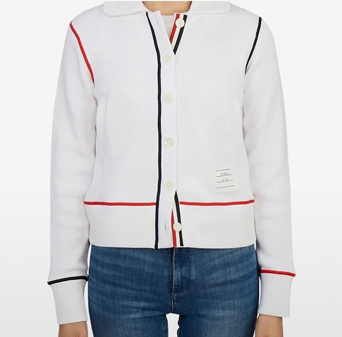 여) 톰브라운 콘트라스트 라운드카라 자켓  상품이미지9