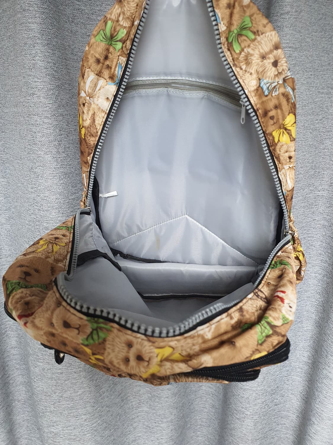 쌈지 테디베어 곰돌이 패턴 백팩 S~M  상품이미지7