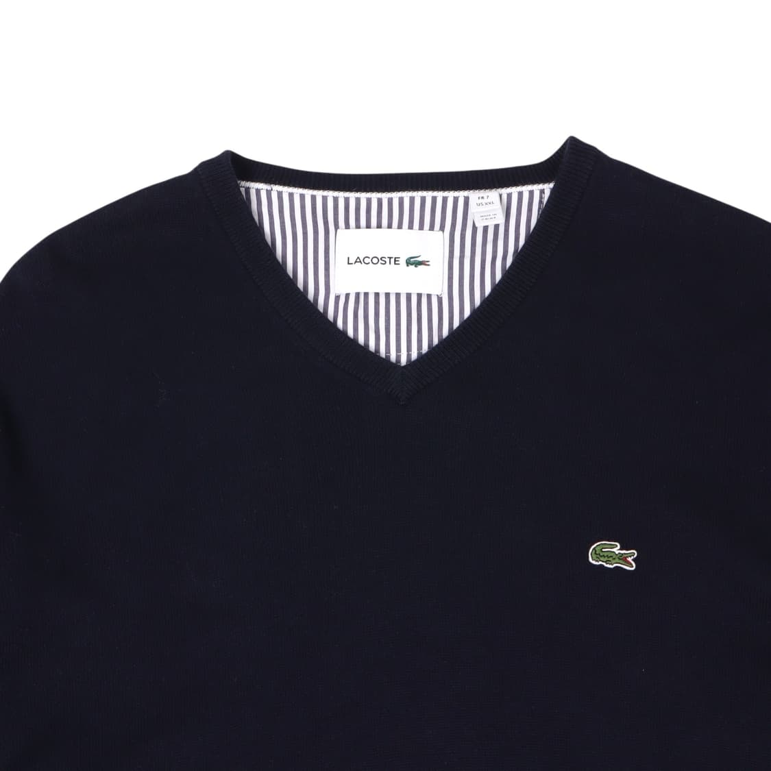 라코스테 네이비 브이넥 니트 상품이미지2