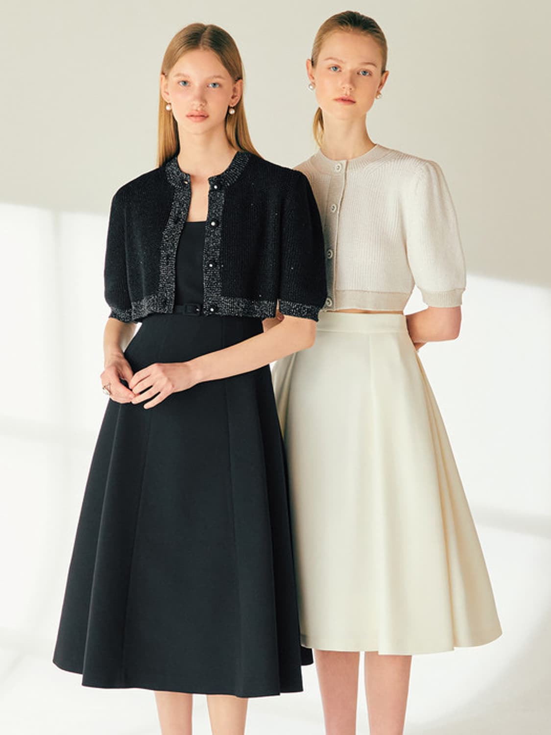 브라이드앤유 LILLIAN Spangle round neck croppe 상품이미지2