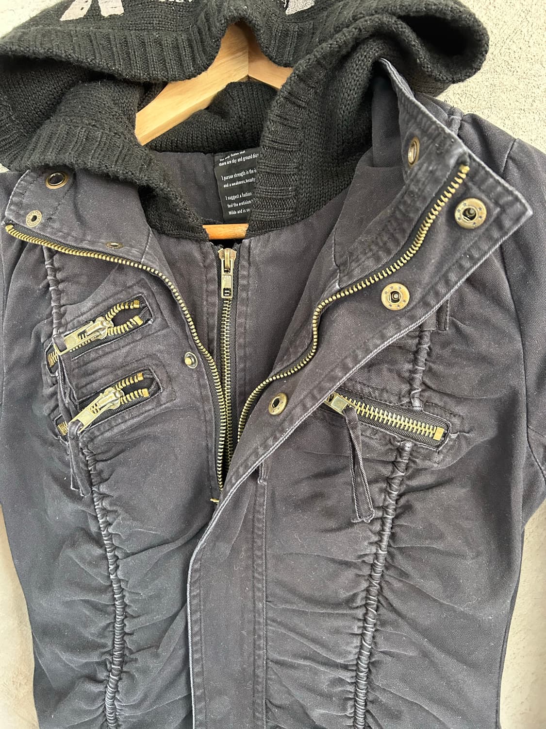 Heaven and  Earth 셔링 롱 펑크갸루 y2k 상품이미지5