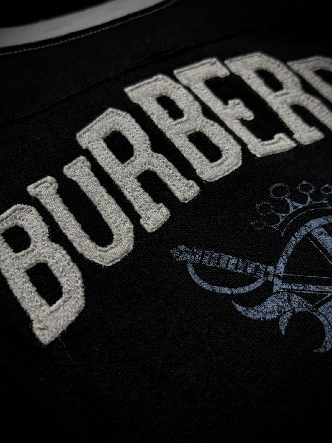 BURBERRY 블루라벨 스포티 유니온 프린팅 크롭 링거 반팔 티셔츠 상품이미지7